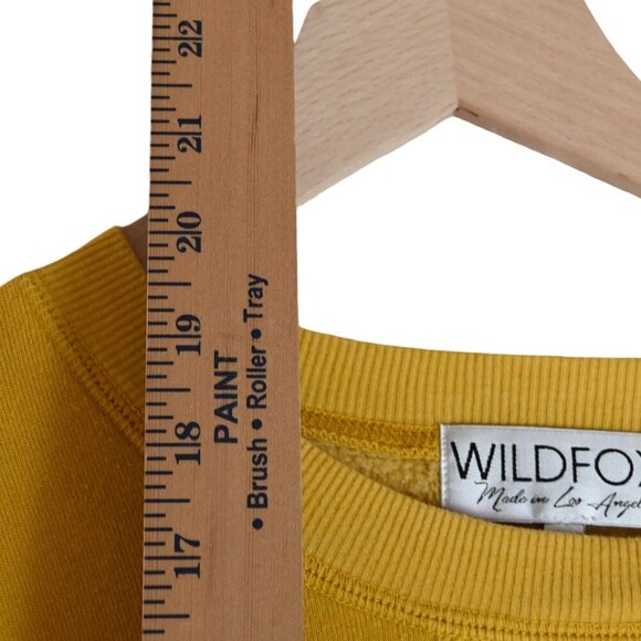 Wildfox Yellow Graphic Sweatshirt Size S Y2K Cropped Pullover Los Angeles - Picture 5 of 6
